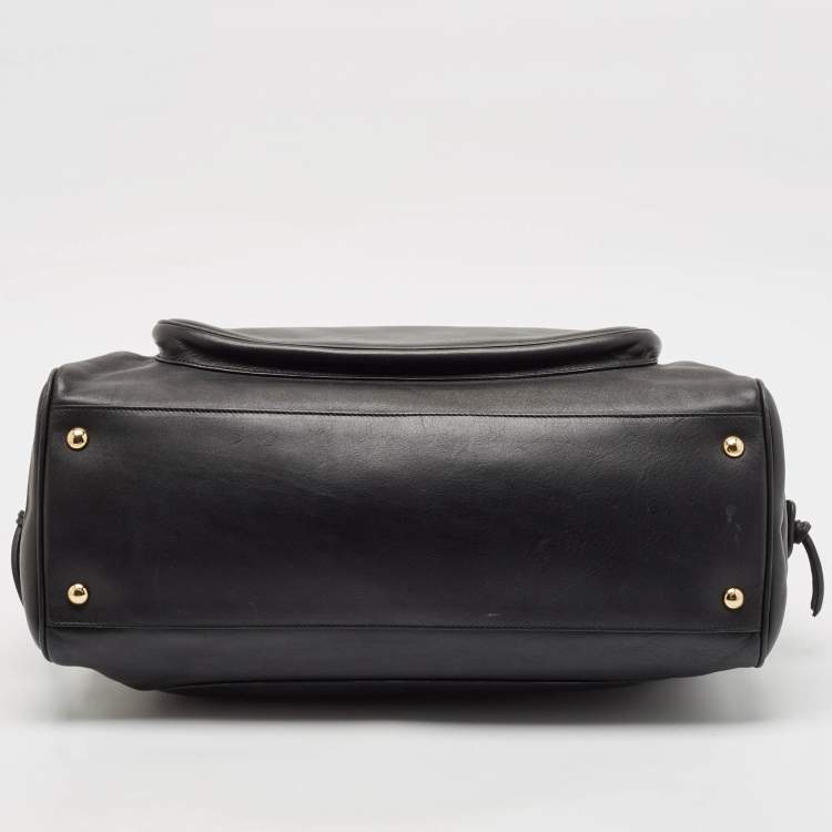 Pre Owned Salvatore Ferragamo Black Leather Aline Shoulder Bag