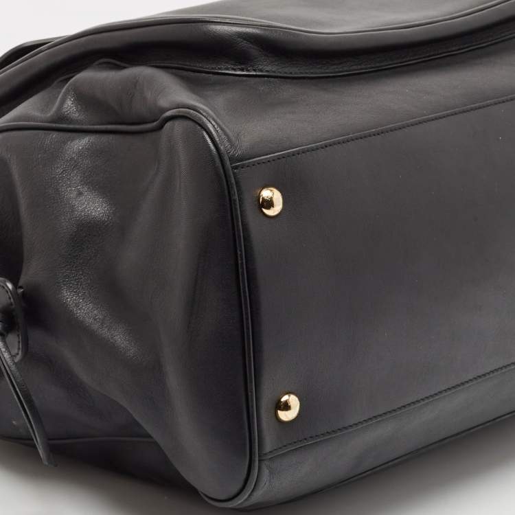 Pre Owned Salvatore Ferragamo Black Leather Aline Shoulder Bag