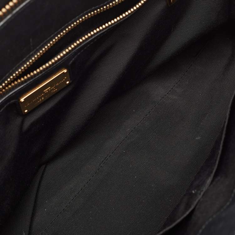 Pre Owned Salvatore Ferragamo Black Leather Aline Shoulder Bag