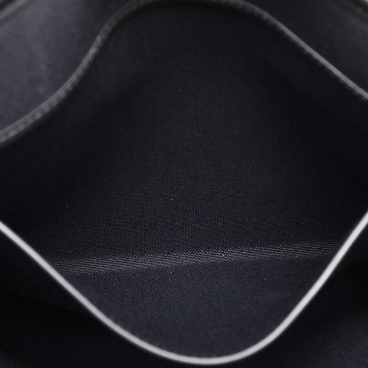 Pre Owned Salvatore Ferragamo Black Canvas and Leather Shopper Tote