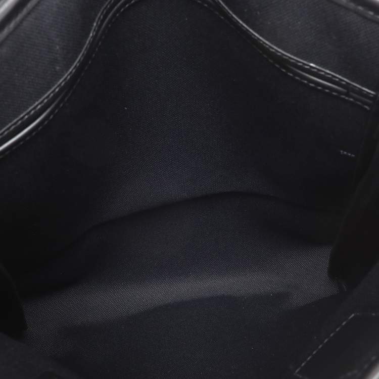 Pre Owned Salvatore Ferragamo Black Canvas and Leather Shopper Tote