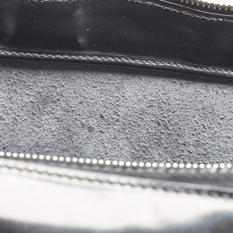 Pre Owned Salvatore Ferragamo Black/Clear Patent Leather and PVC Satchel