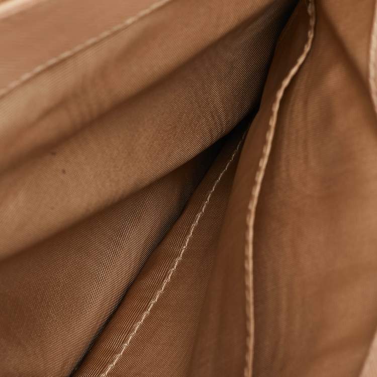 Pre Owned Salvatore Ferragamo Beige Leather Tracey Tote