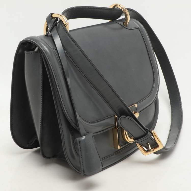 مملوكة مسبقًا Salvatore Ferragamo Grey Leather Jody Shoulder Bag