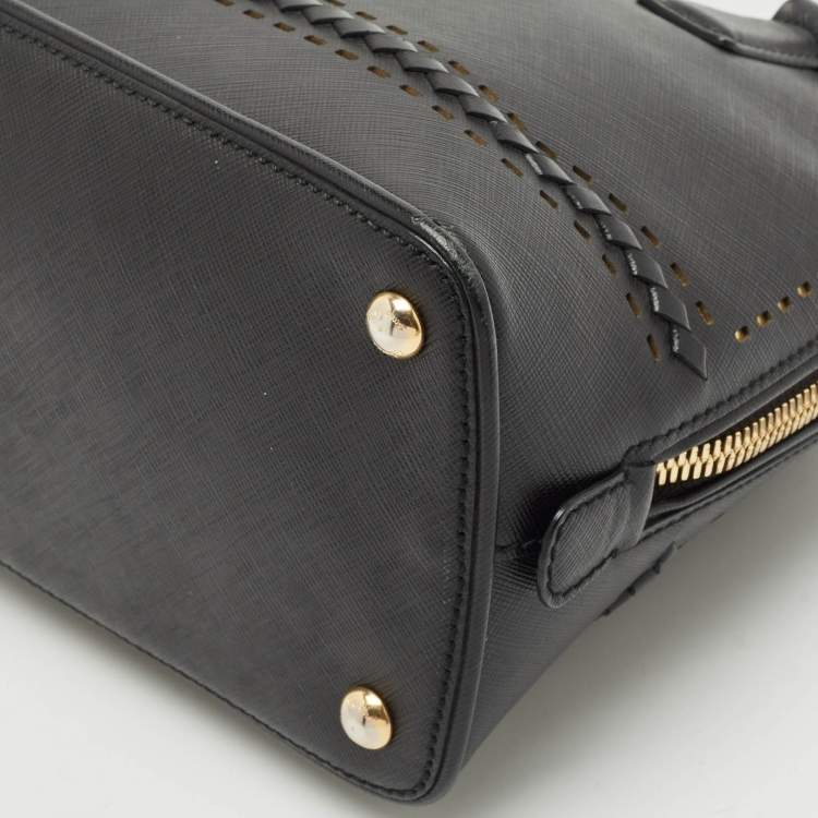 Pre Owned Salvatore Ferragamo Black Leather Darina Satchel
