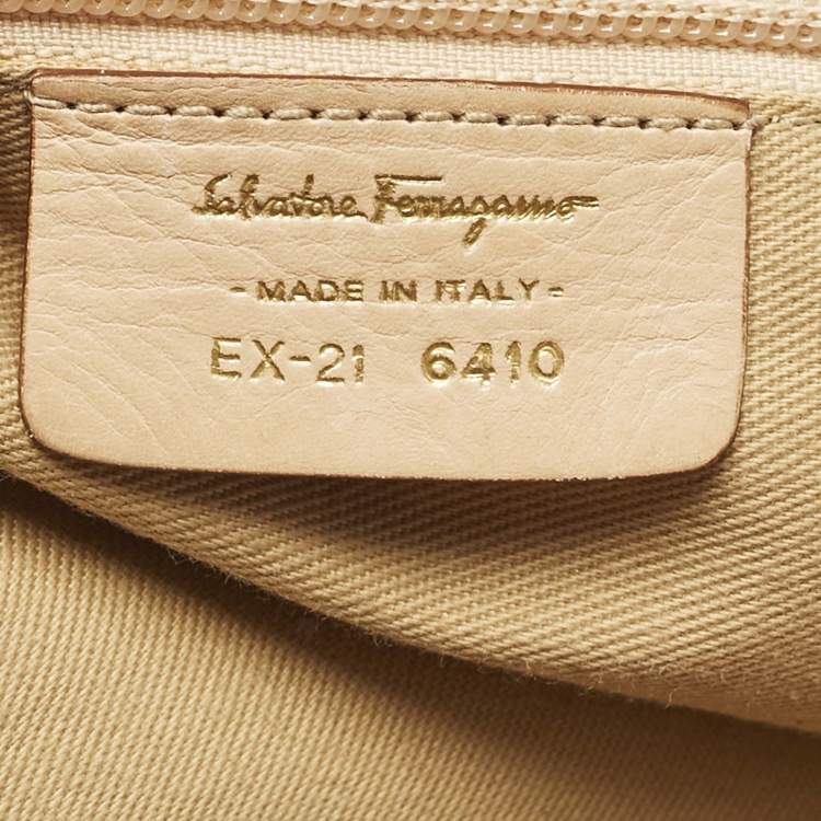 مملوكة مسبقًا Salvatore Ferragamo Multicolor Printed Satin and Leather Fiera Satchel