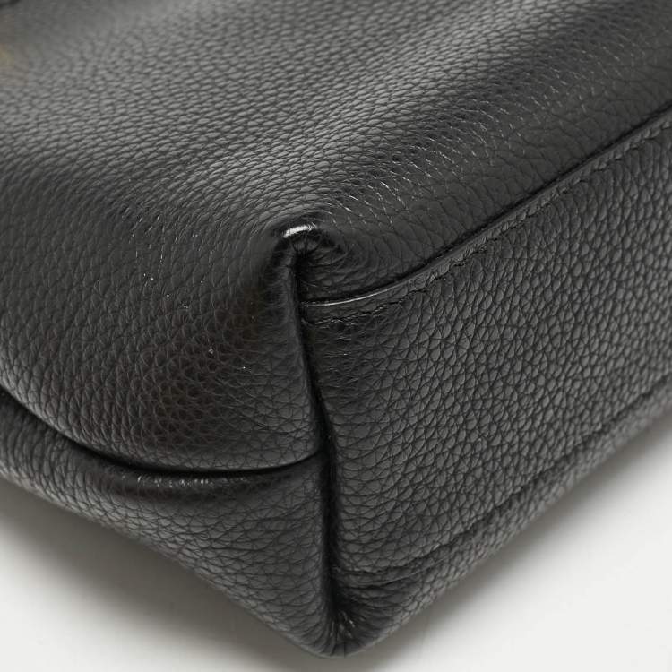 Pre Owned Salvatore Ferragamo Black Leather Mini Travel Tote