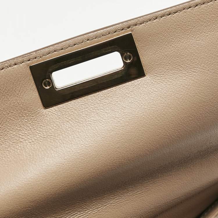 Pre Owned Salvatore Ferragamo Beige Leather Small Sofia Top Handle Bag