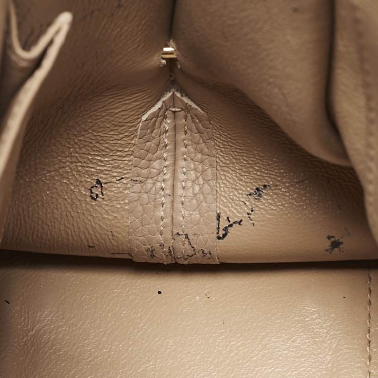 Pre Owned Salvatore Ferragamo Beige Leather Small Sofia Top Handle Bag