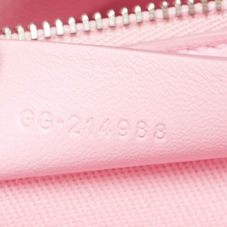 Pre Owned Salvatore Ferragamo Pink Signature Fabric Logo Small Tote