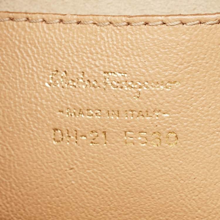Pre Owned Salvatore Ferragamo Beige Leather Medium Sofia Top Handle Bag