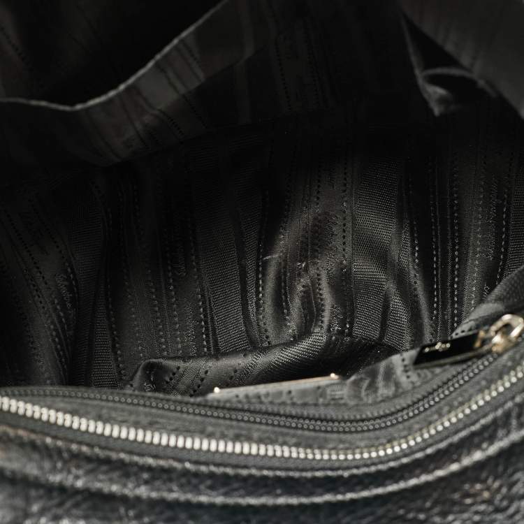 Pre Owned Salvatore Ferragamo Black Leather Large Sofia Top Handle Bag