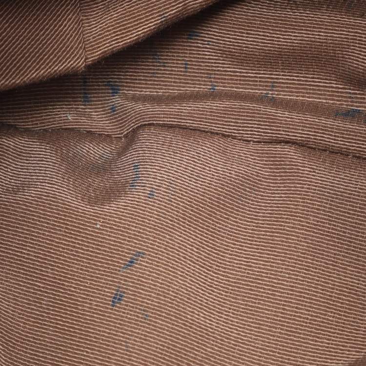 Pre Owned Salvatore Ferragamo Brown Leopard Print Nylon Vara Bow Hobo