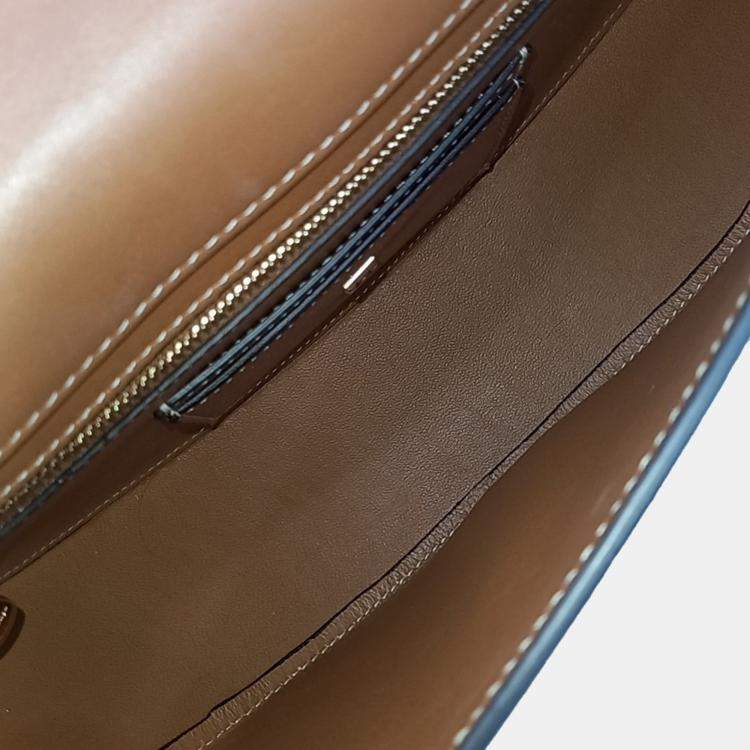 Pre Owned Salvatore Ferragamo Brown Leather Aura Bag