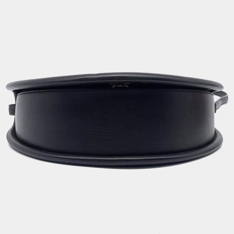 Pre Owned Salvatore Ferragamo Black Leather Aura Bag