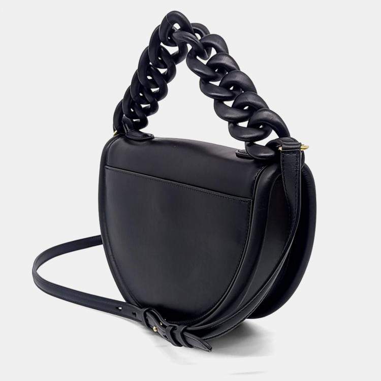 Pre Owned Salvatore Ferragamo Black Leather Aura Bag