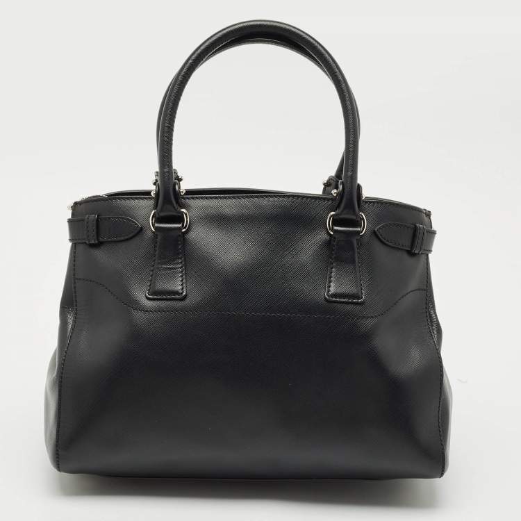 Pre Owned Salvatore Ferragamo Black Leather Beky Tote