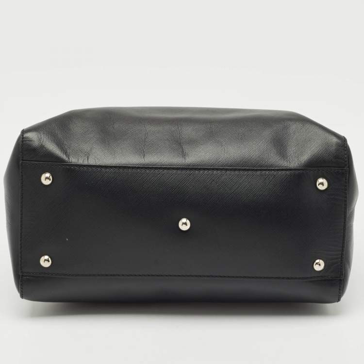 Pre Owned Salvatore Ferragamo Black Leather Beky Tote