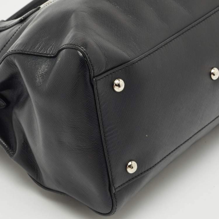 Pre Owned Salvatore Ferragamo Black Leather Beky Tote