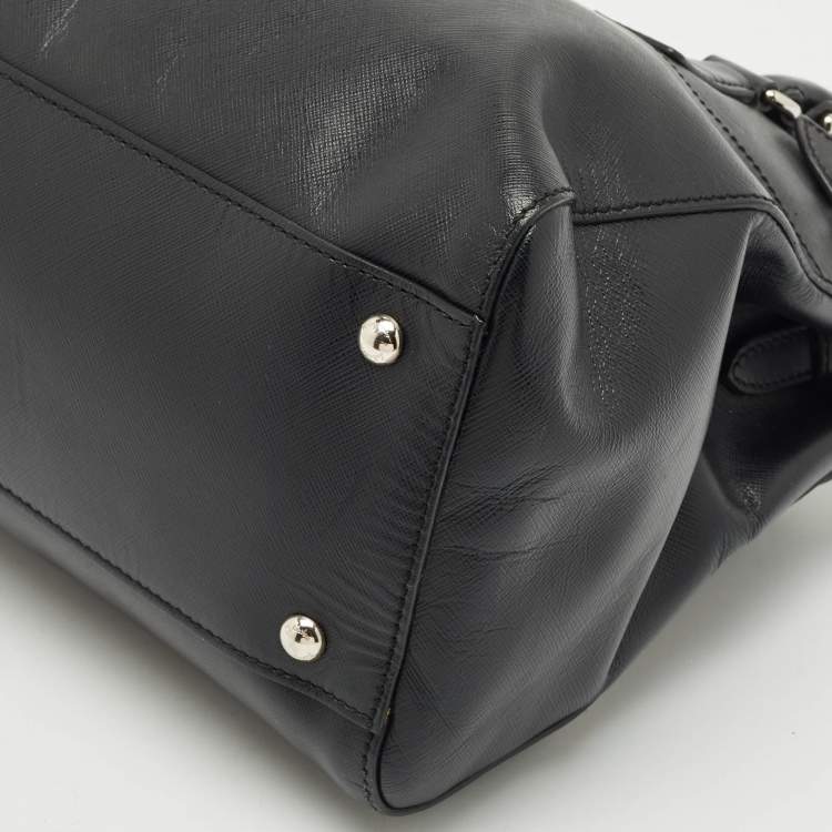 Pre Owned Salvatore Ferragamo Black Leather Beky Tote