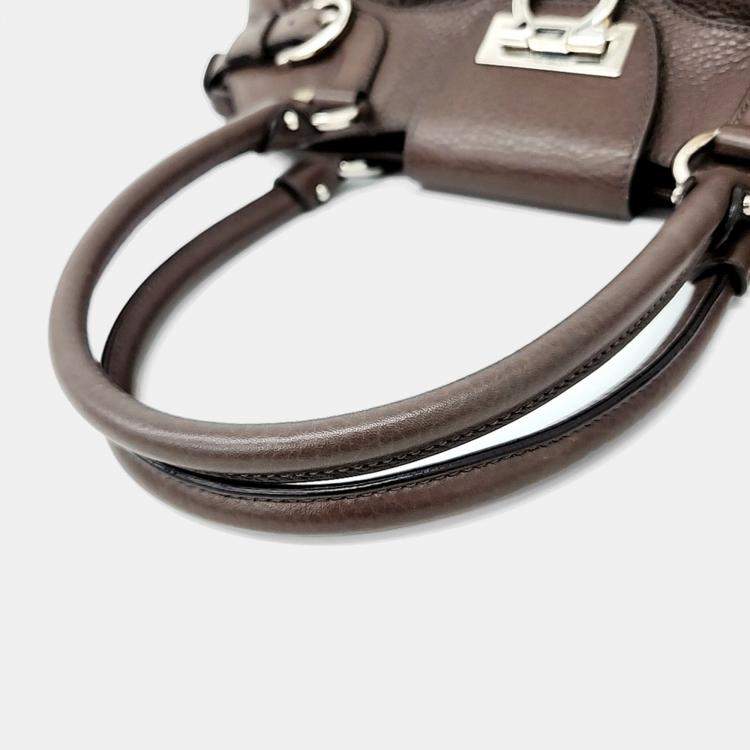 Pre Owned Salvatore Ferragamo Brown Leather tote bag