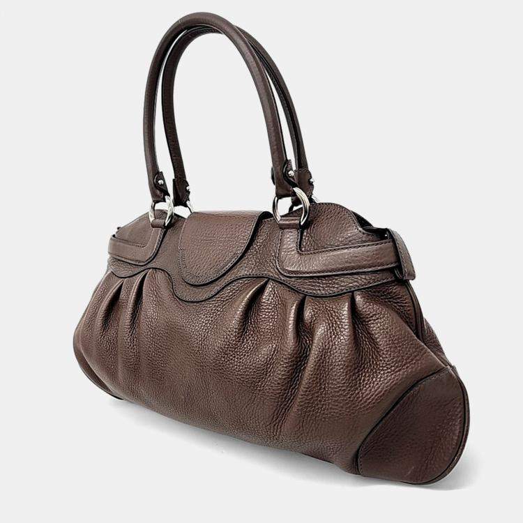 Pre Owned Salvatore Ferragamo Brown Leather tote bag