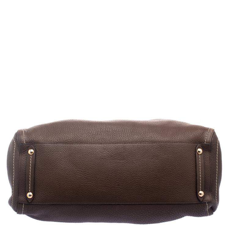 Pre Owned Salvatore Ferragamo Brown Leather Satchel