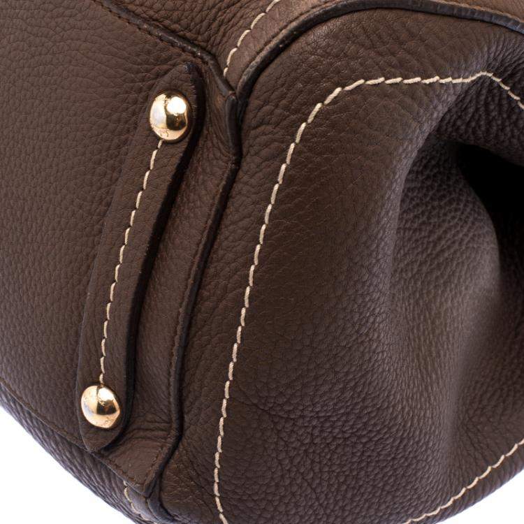 Pre Owned Salvatore Ferragamo Brown Leather Satchel