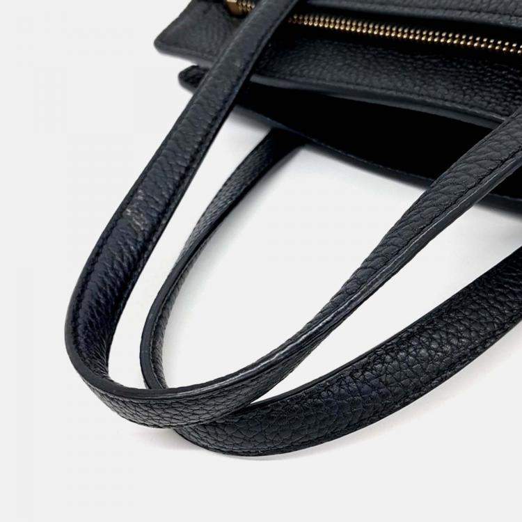 Pre Owned Salvatore Ferragamo Black Leather Amy Small Bag
