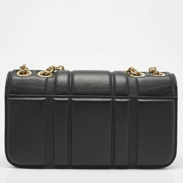 Pre Owned Salvatore Ferragamo Black Embossed Leather Gancini Shoulder Bag