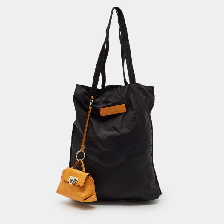 Pre Owned Salvatore Ferragamo Black Nylon Tote