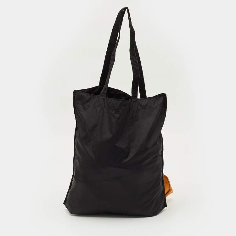 Pre Owned Salvatore Ferragamo Black Nylon Tote