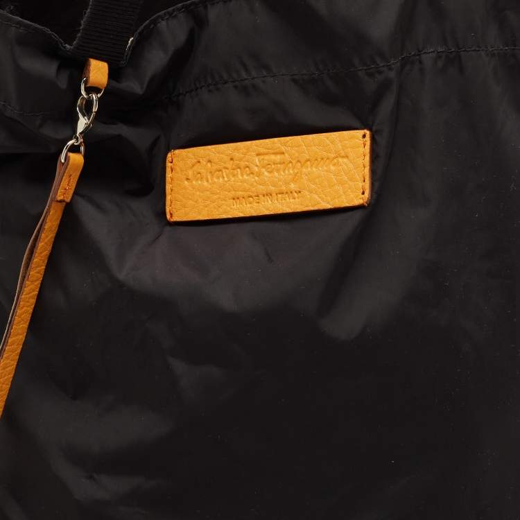 Pre Owned Salvatore Ferragamo Black Nylon Tote