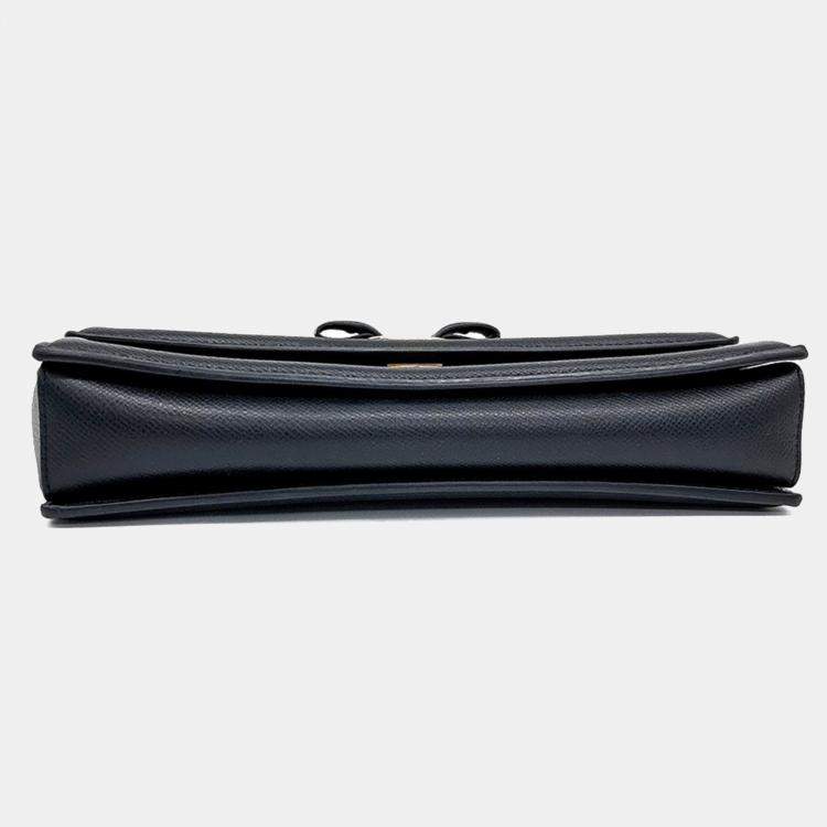 Pre Owned Salvatore Ferragamo Black Leather Bara Genie shoulder bag