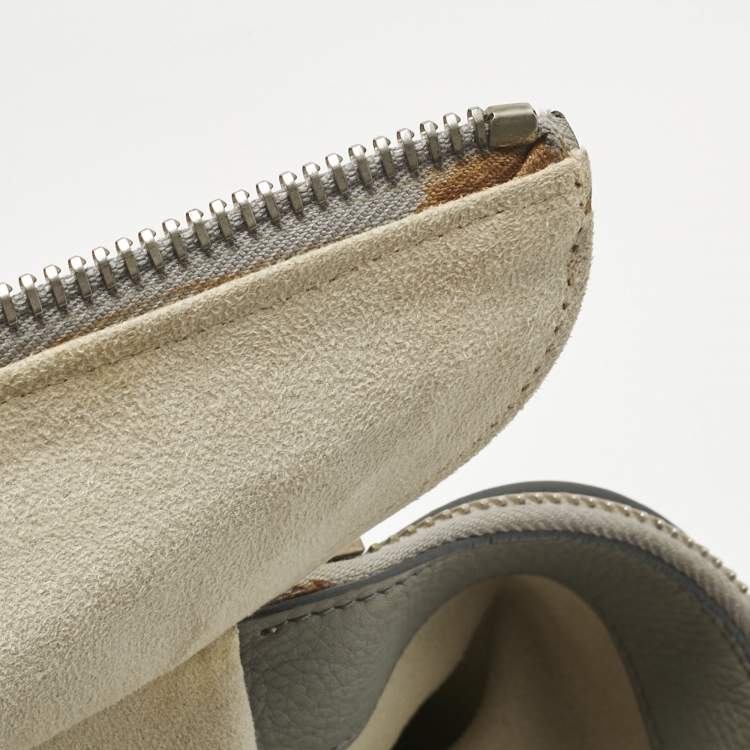 Pre Owned Salvatore Ferragamo Grey Leather Verve Tote
