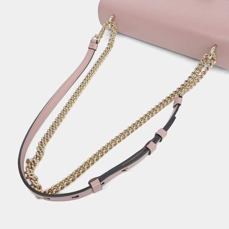 Pre Owned Salvatore Ferragamo Pink Leather Vara shoulder bag
