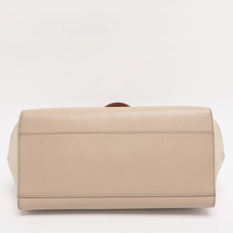 Pre Owned Salvatore Ferragamo Tricolor Leather Large Sofia Top Handle Bag