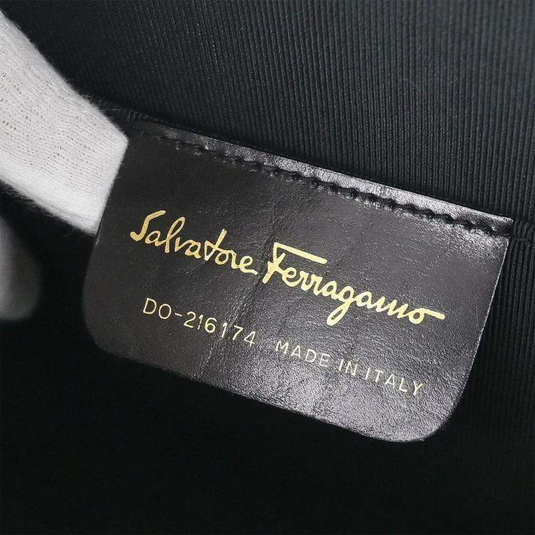 Pre Owned Salvatore Ferragamo Beige Rattan Gancini Basket Handbag