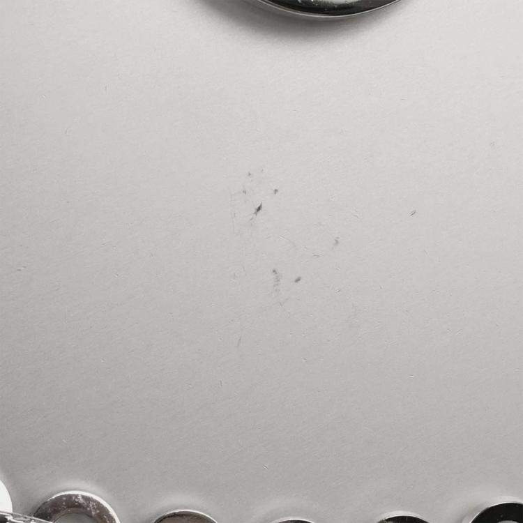 Pre Owned Salvatore Ferragamo Silver Aluminum Gancini Shoulder Bag 