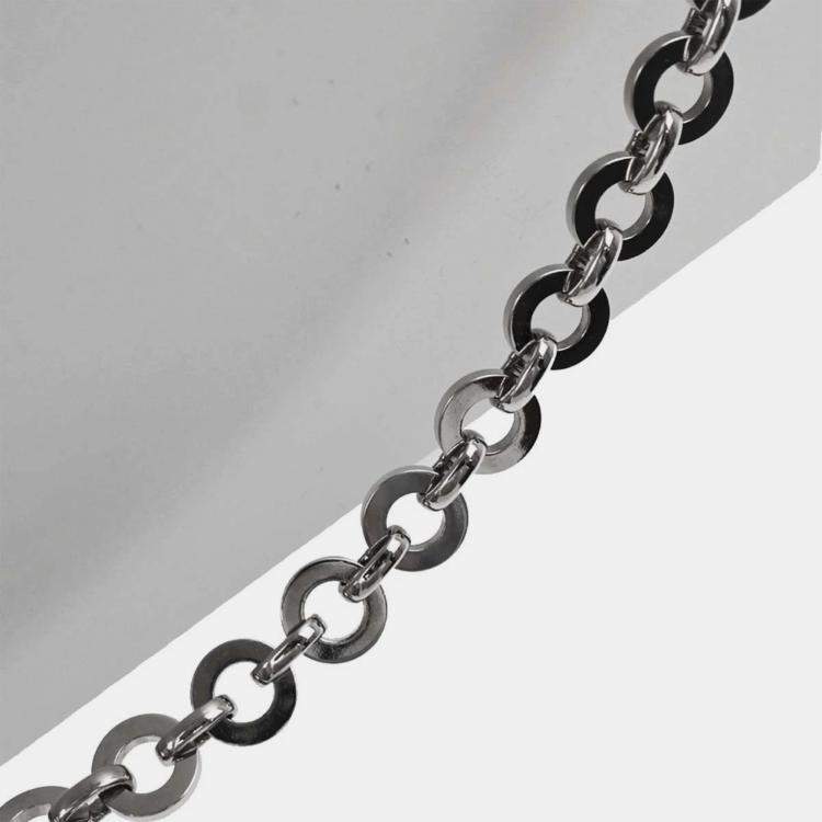 Pre Owned Salvatore Ferragamo Silver Aluminum Gancini Shoulder Bag 