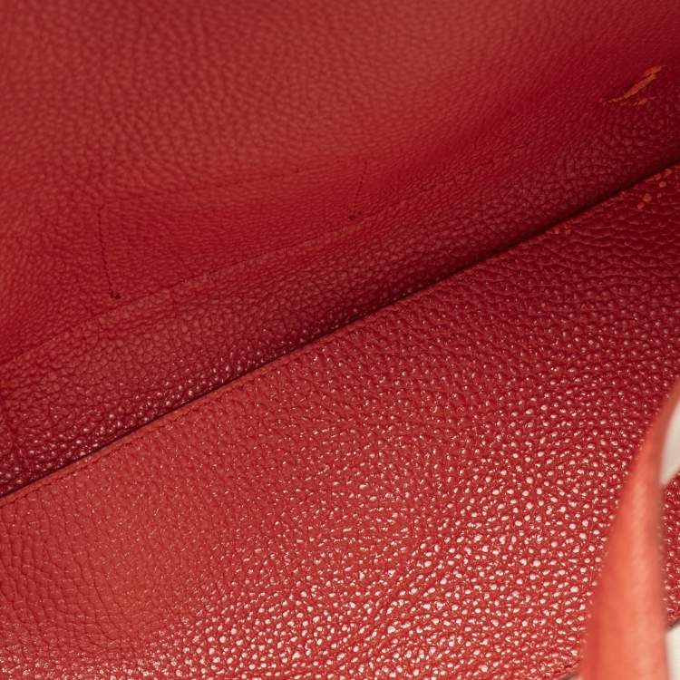 Pre Owned Salvatore Ferragamo Red Leather Medium Amy Tote