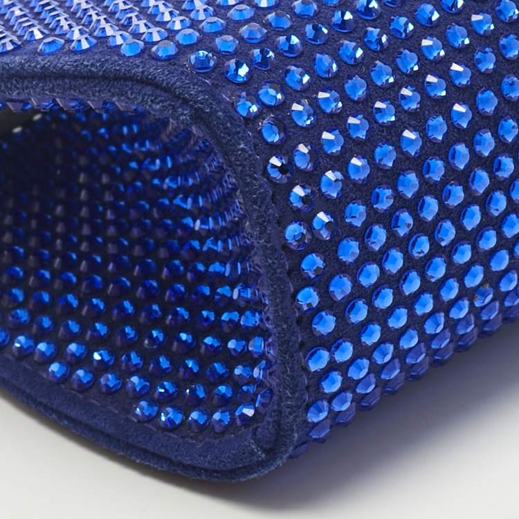 Pre Owned حقيبة كروس سالفاتوري فيراغامو واندا أزرق شمواه كريستال دقيق