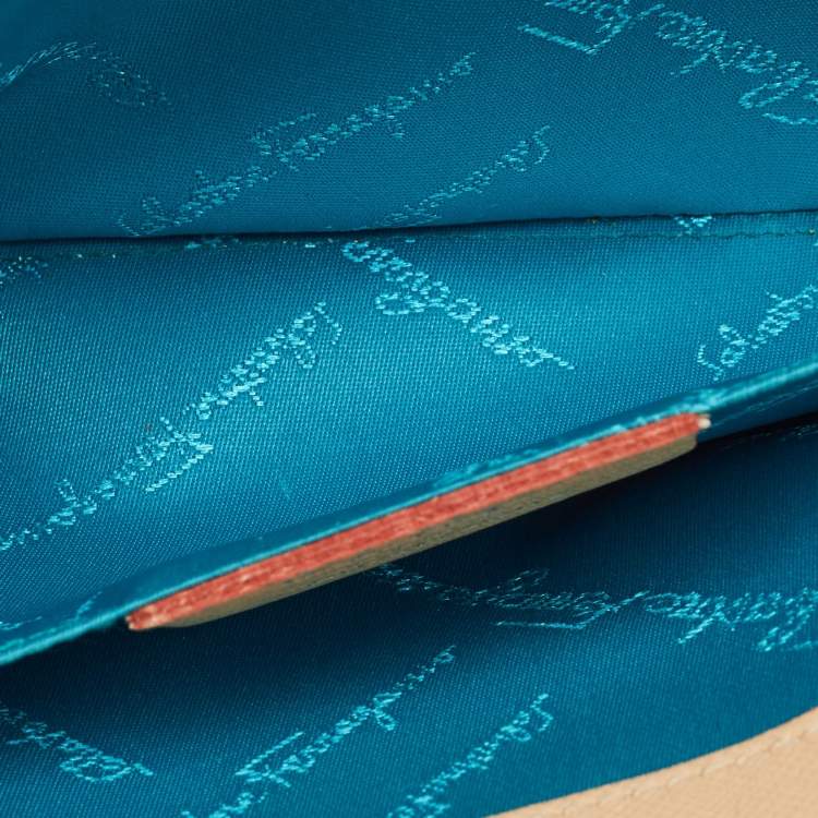 Pre Owned Salvatore Ferragamo Multicolor Printed Canvas and Leather Gancini Pochette Bag