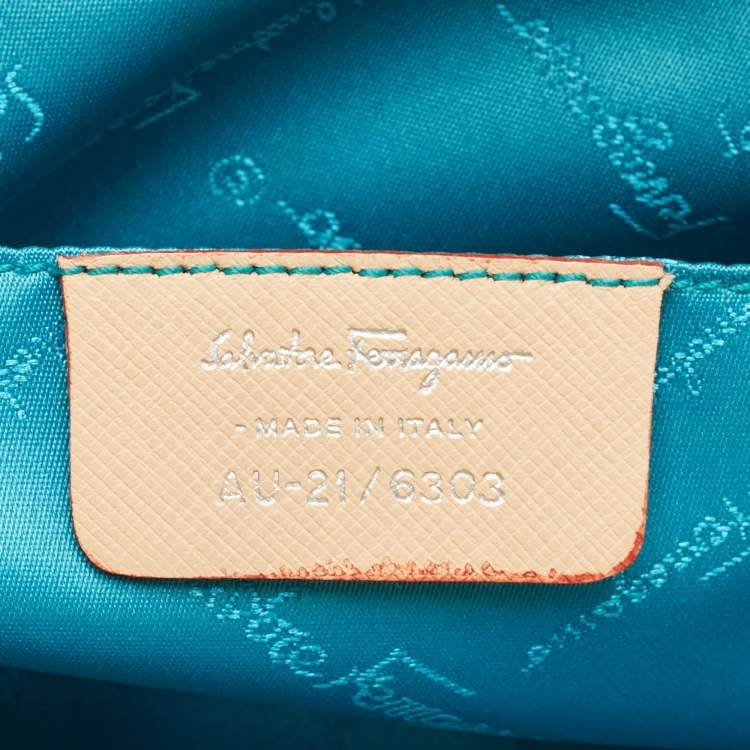 Pre Owned Salvatore Ferragamo Multicolor Printed Canvas and Leather Gancini Pochette Bag