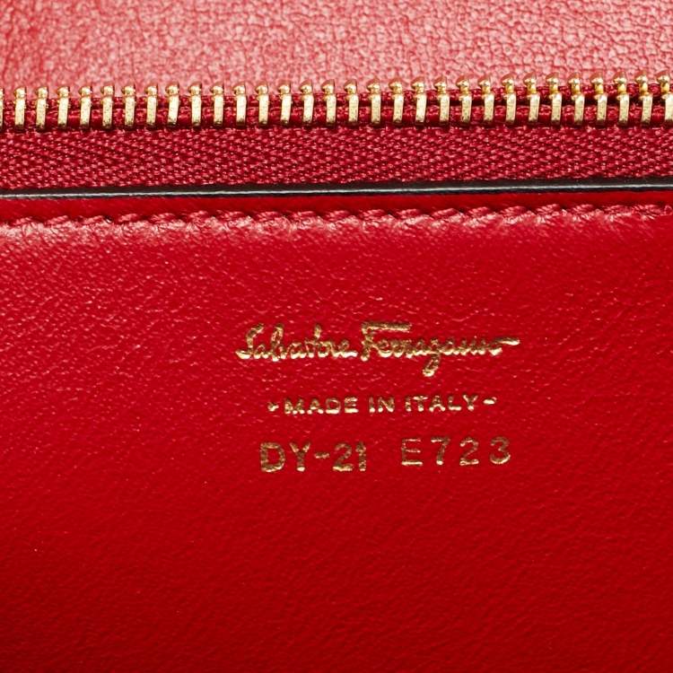 Pre Owned حقيبة سالفاتوري فيراغامو ماريسول يد علوية جلد رمادي مزجج