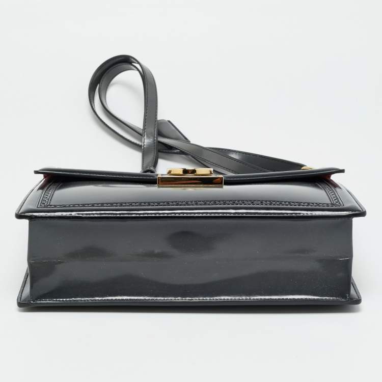 Pre Owned حقيبة سالفاتوري فيراغامو ماريسول يد علوية جلد رمادي مزجج