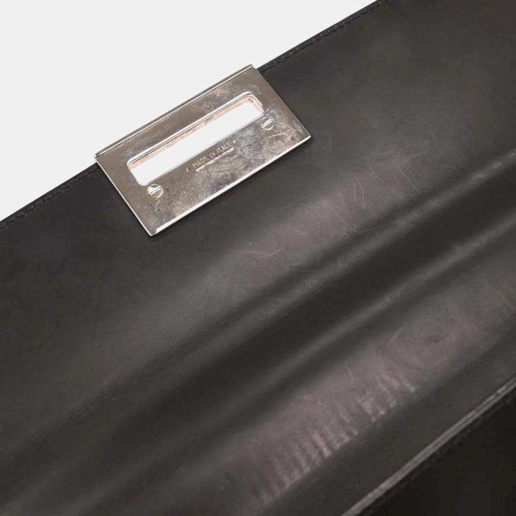 Pre Owned Salvatore Ferragamo Black Gancini 2way Handbag