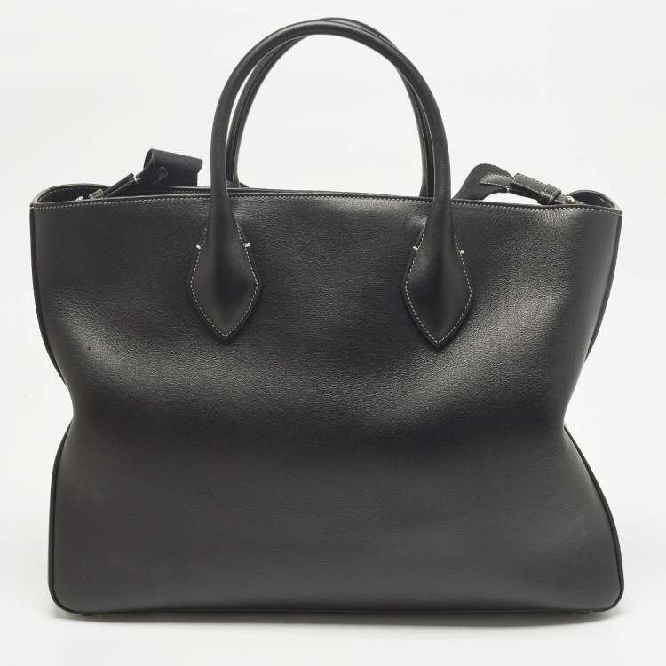 Pre Owned Salvatore Ferragamo Star Shaped Large Black Leather Tote