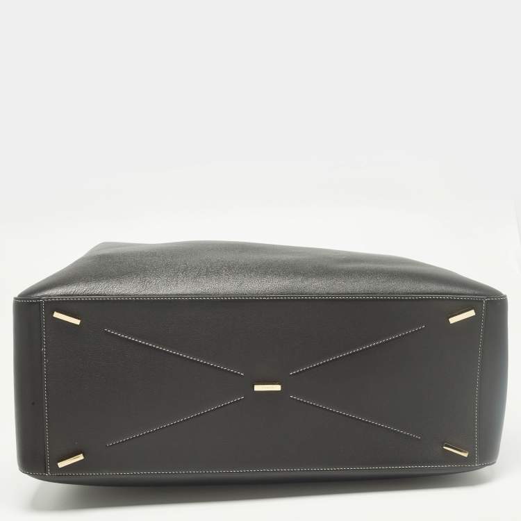 Pre Owned Salvatore Ferragamo Star Shaped Large Black Leather Tote