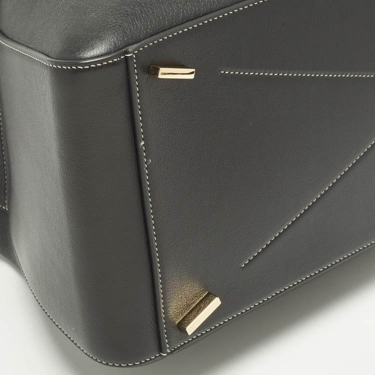 Pre Owned Salvatore Ferragamo Star Shaped Large Black Leather Tote